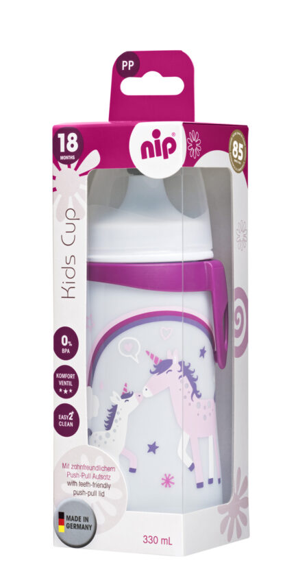 NIP Kids cup láhev s pítkem, 330ml, holka xx