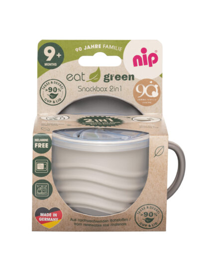 NIP GREEN line snackbox 2v1, 1ks, grey/brown  xx