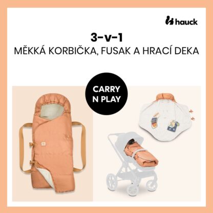 Hauck Měkká korbička 3v1 CARRY N PLAY bavlna Dots Cork ¨ - Image 2