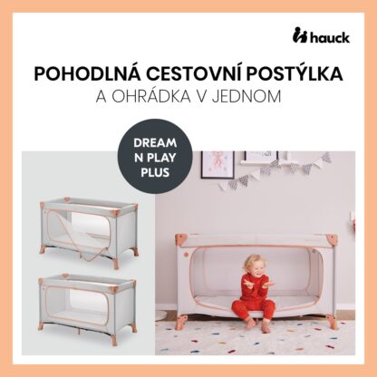 Hauck Cestovní postýlka Dream N Play Plus Dusty Cork - Image 2